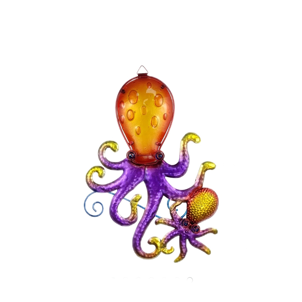 JOYBee Metal Octopus Wall Art Decor-Outdoor Indoor